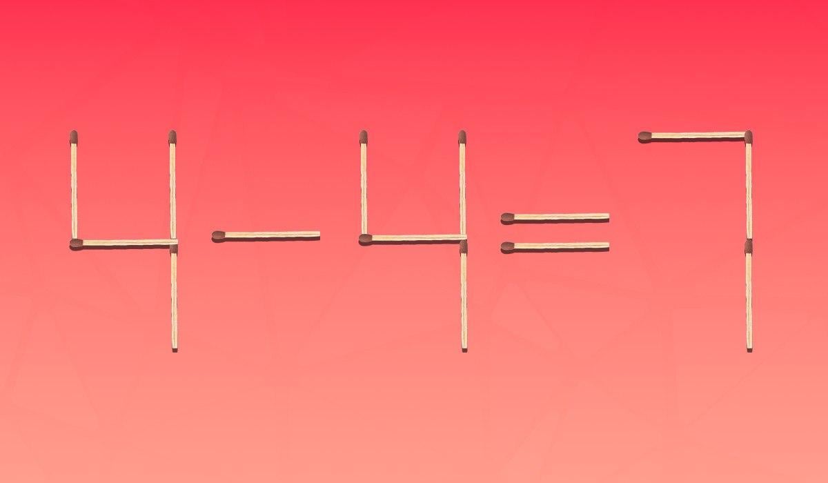 Μαθηματικό παζλ: πρέπει να σύρετε μόνο ένα σπίρτο.