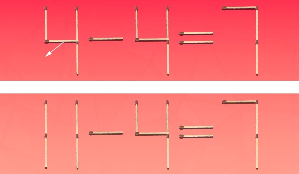 Μαθηματικό παζλ: πρέπει να σύρετε μόνο ένα σπίρτο