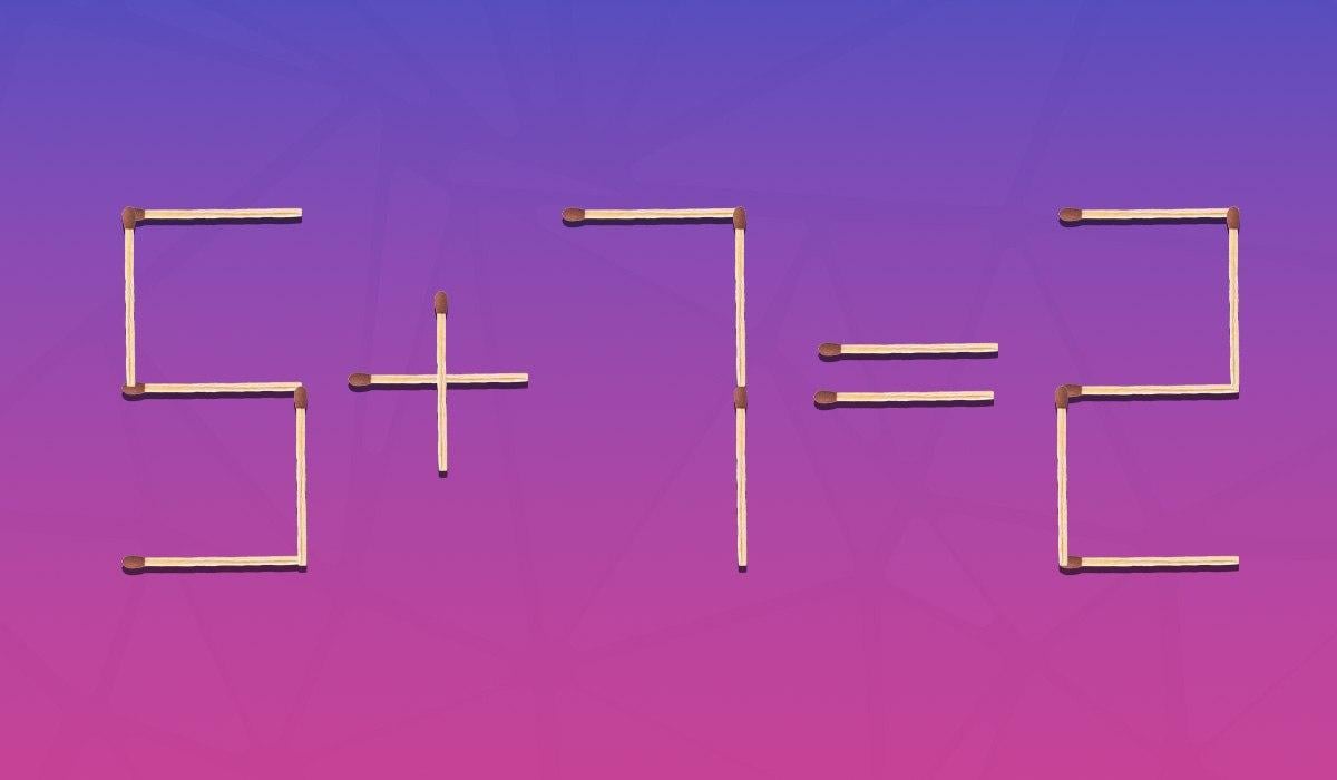 Πρέπει να μετακινήσετε ένα σπίρτο και η ισότητα γίνεται σωστή: ένα τεστ νοημοσύνης