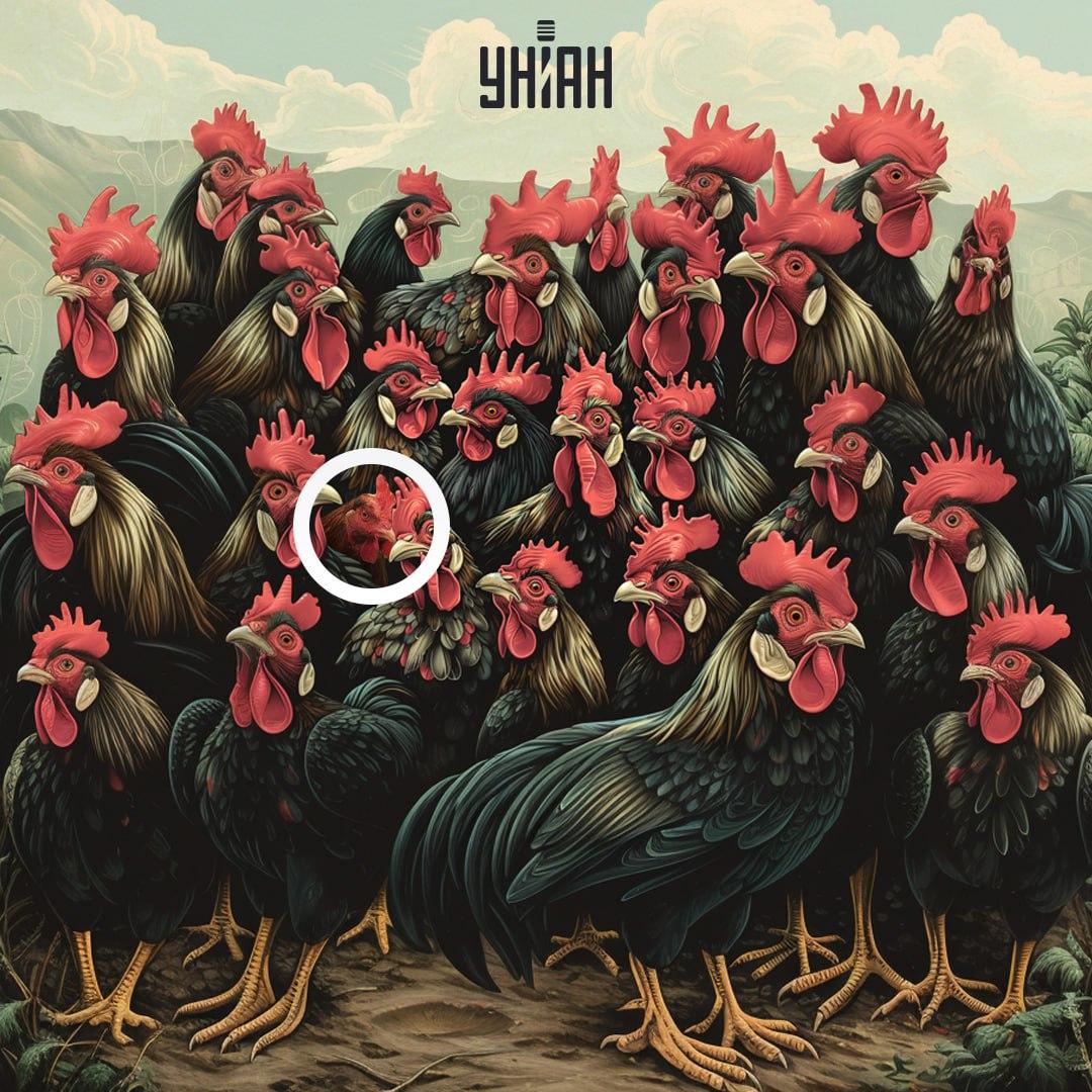 Το χτένι ενός κοτόπουλου δεν είναι το ίδιο με το χτένι ενός κόκορα / Κολάζ Moje